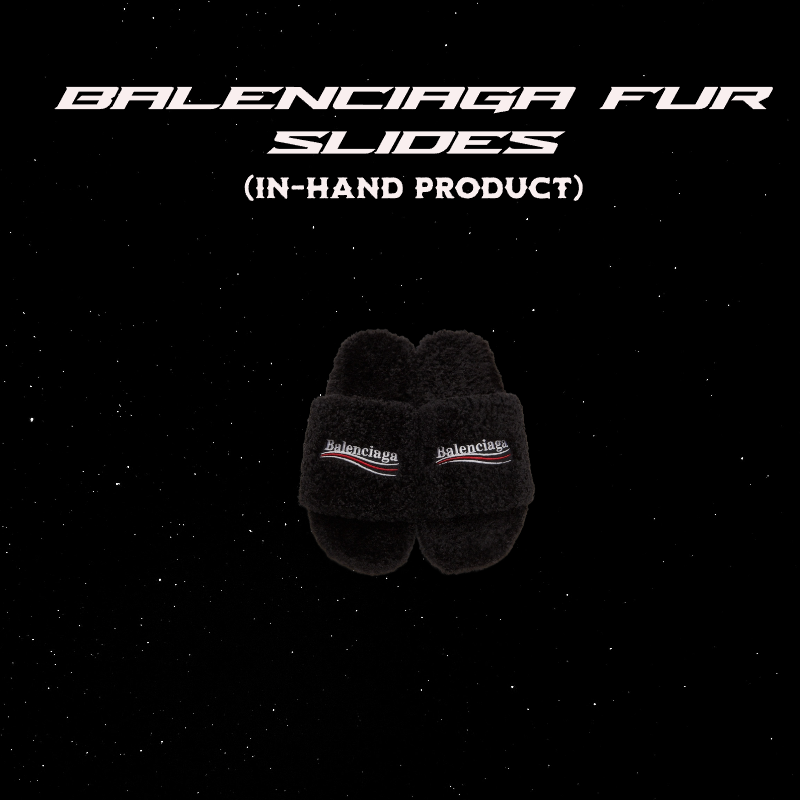 BALENCIAGA FUR SLIDES